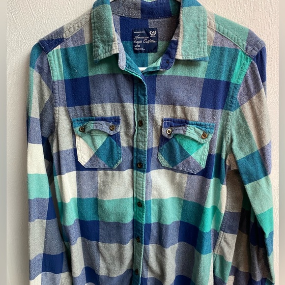 American Eagle Womens flannel size Medium - Picture 2 of 3